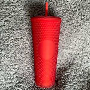 Starbucks Matte Red Cold Cup Spiked Tumbler Venti